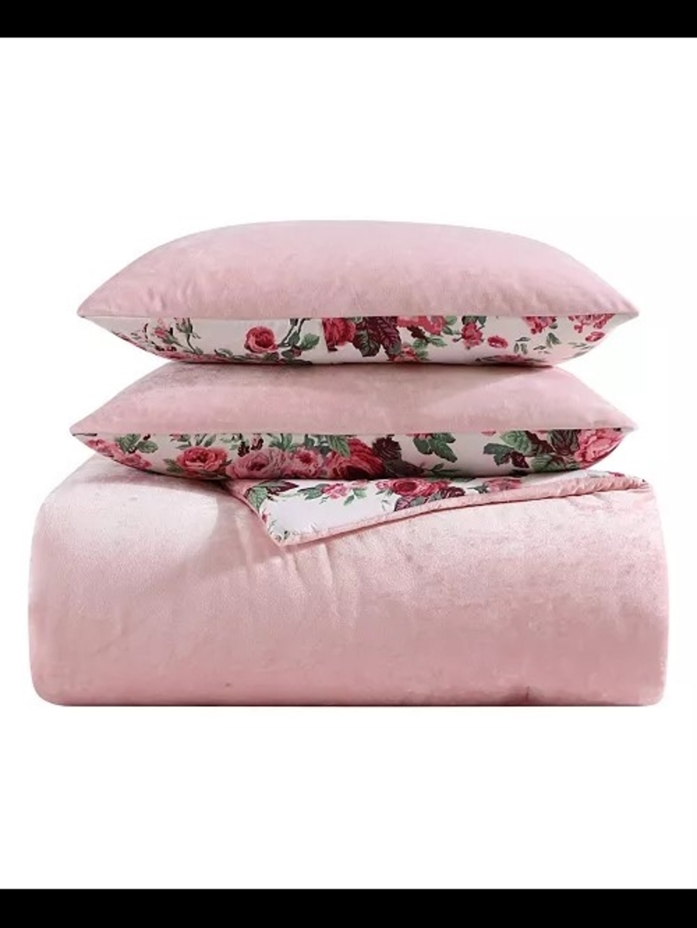 Betsey Johnson King 3-PC. Solid Velvet- Duvet Cover - 2 King Pillow Shams - Picture 3 of 7
